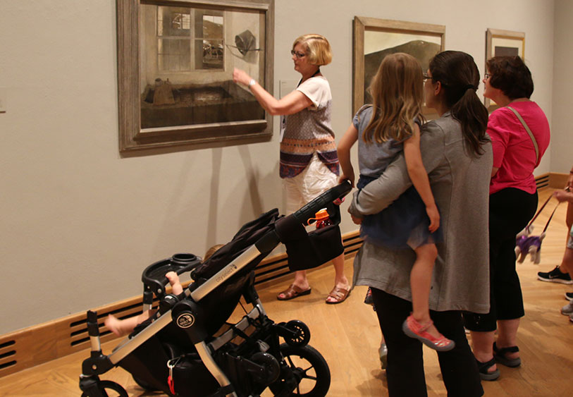 family tour in gallery