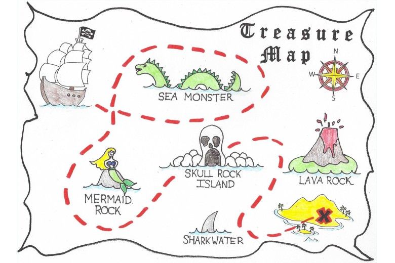 Drawing a Treasure Map - YouTube