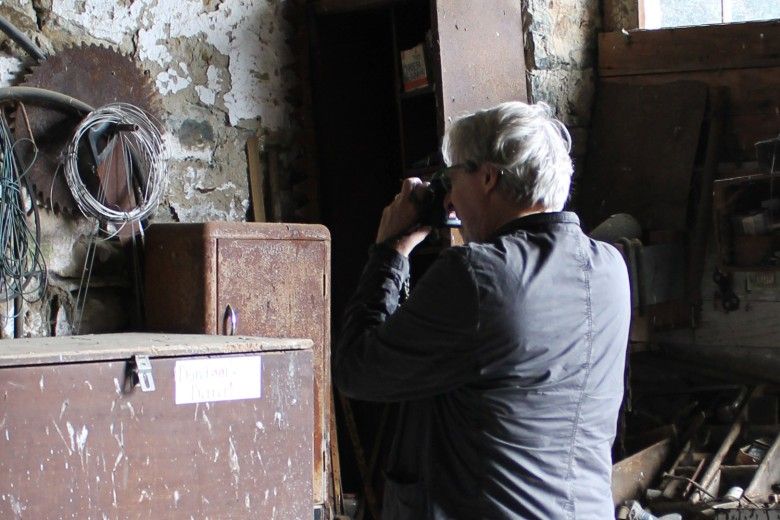 James Welling photographing at Kuerner Farm