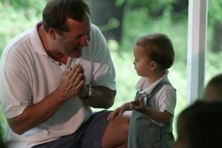 Father with young son at the Brandywine River Museum of Art 