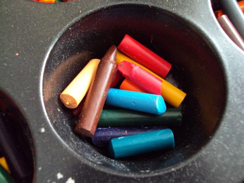 Making Rainbow Crayons