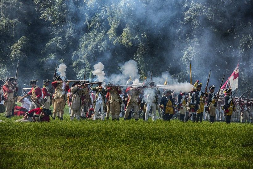 Revolutionary War reenactors. Photo by Ron Zanoni