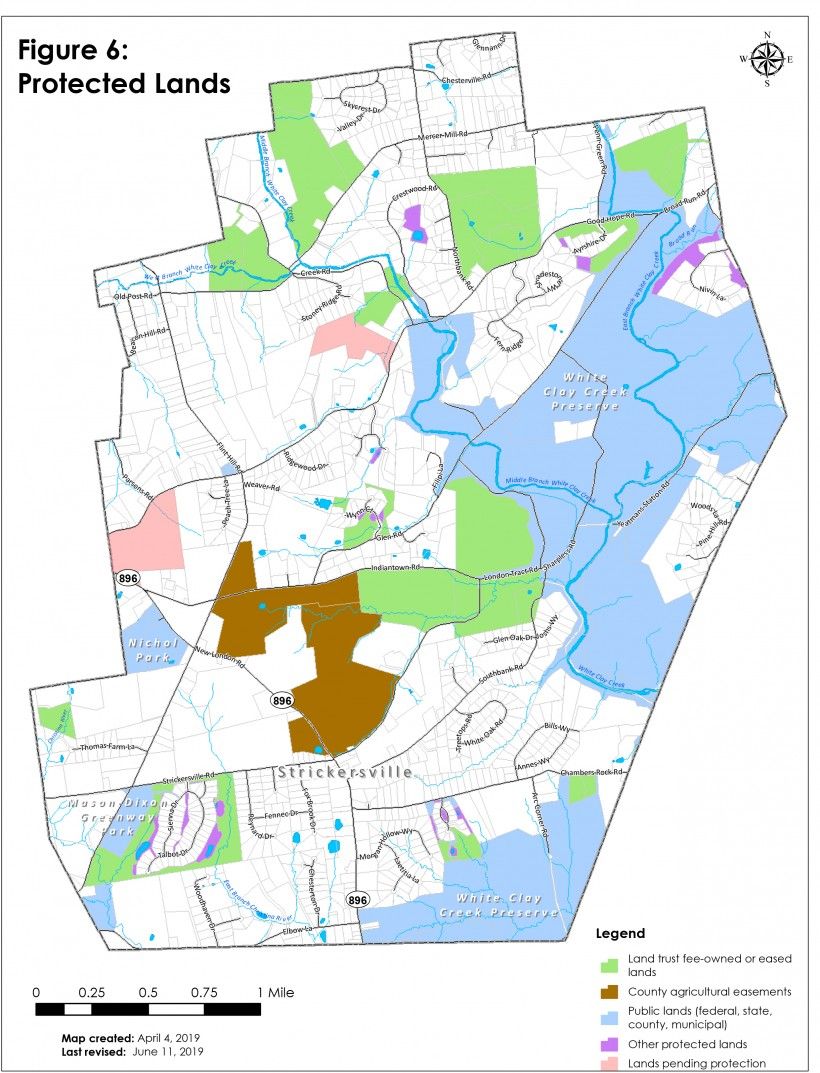 Map of protected lands in London Britain Township