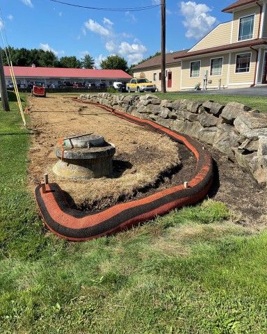 photo of land being regraded during a stormwater runoff project