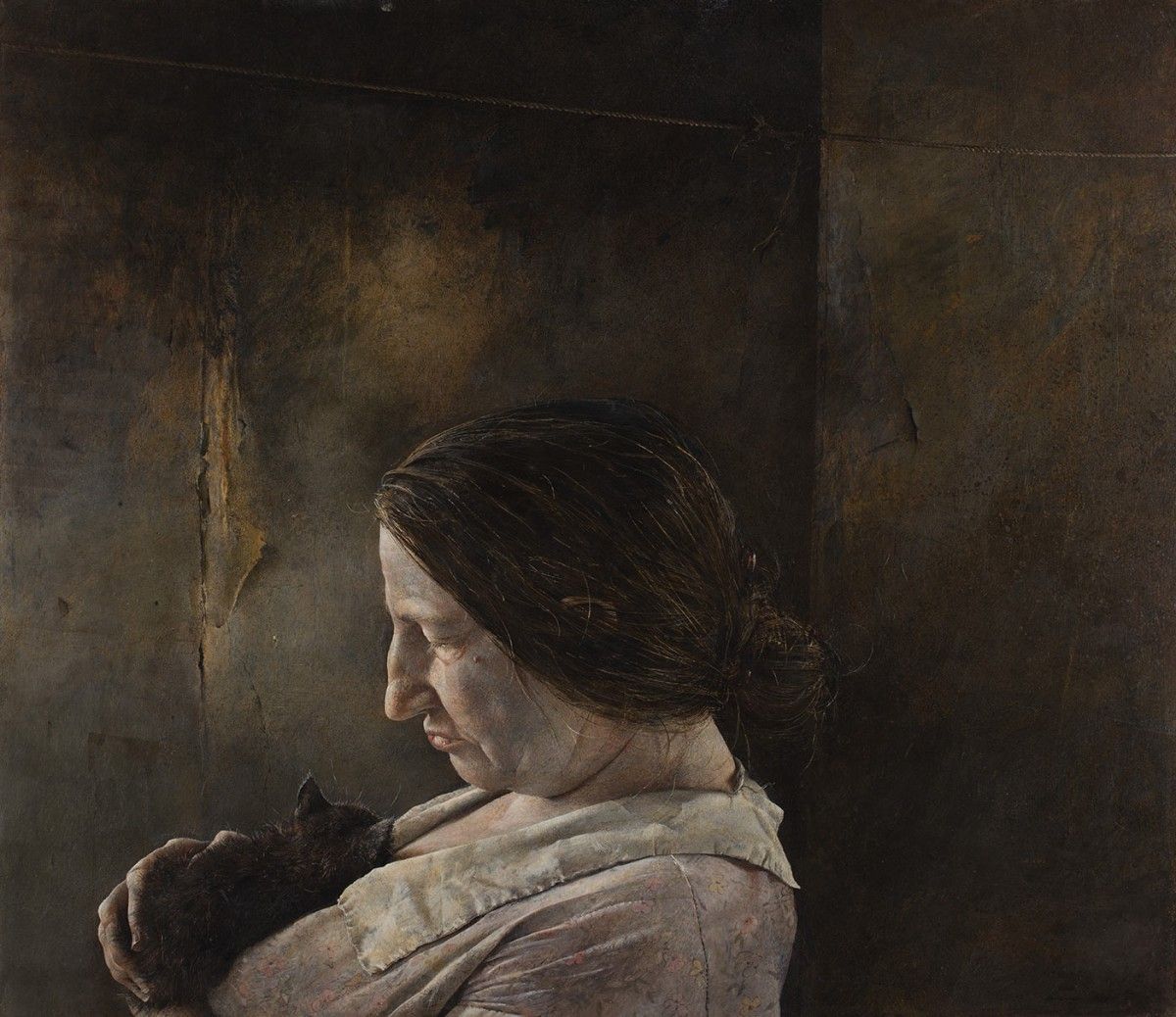 Andrew Wyeth (1917–2009), Miss Olson, 1952, tempera. Brandywine Museum of Art, Gift of Alida R. Messinger, 2024. © 2025 Wyeth Foundation for American Art/Artists Rights Society (ARS)