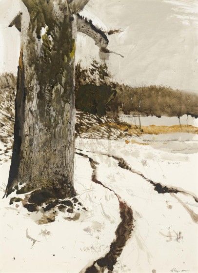 Andrew Wyeth, Untitled, 1982, watercolor, 24 x 18 in. Collection of the Wyeth Foundation for American Art, B2760. © 2025 Wyeth Foundation for American Art/Artists Rights Society (ARS), New York